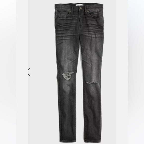 Madewell High Riser Skinny Jeans Size 29 Waist Distressed Kincaid Wash E1565 - Picture 2 of 8